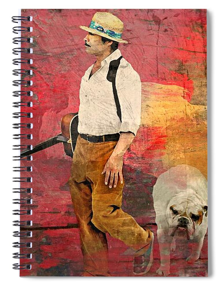 The Guitar Player Spiral Notebook featuring the photograph The Player by Diana Angstadt