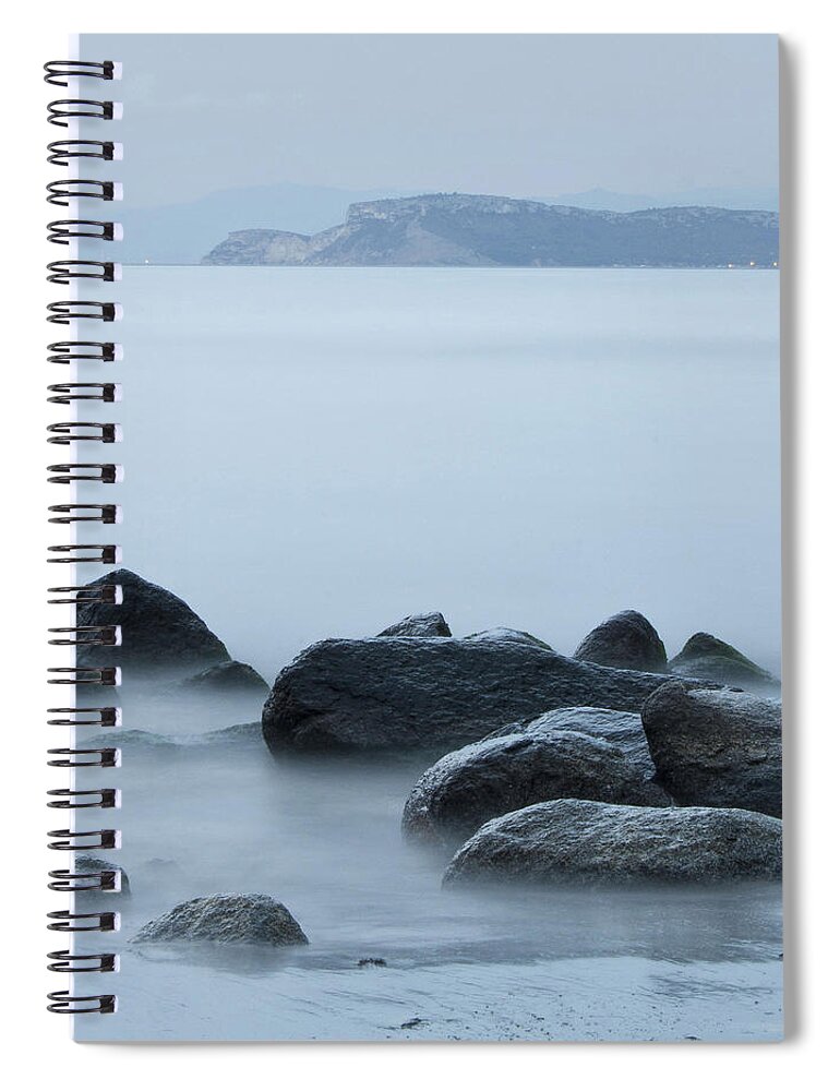 Scenics Spiral Notebook featuring the photograph The Gulf Of Cagliari by Mps