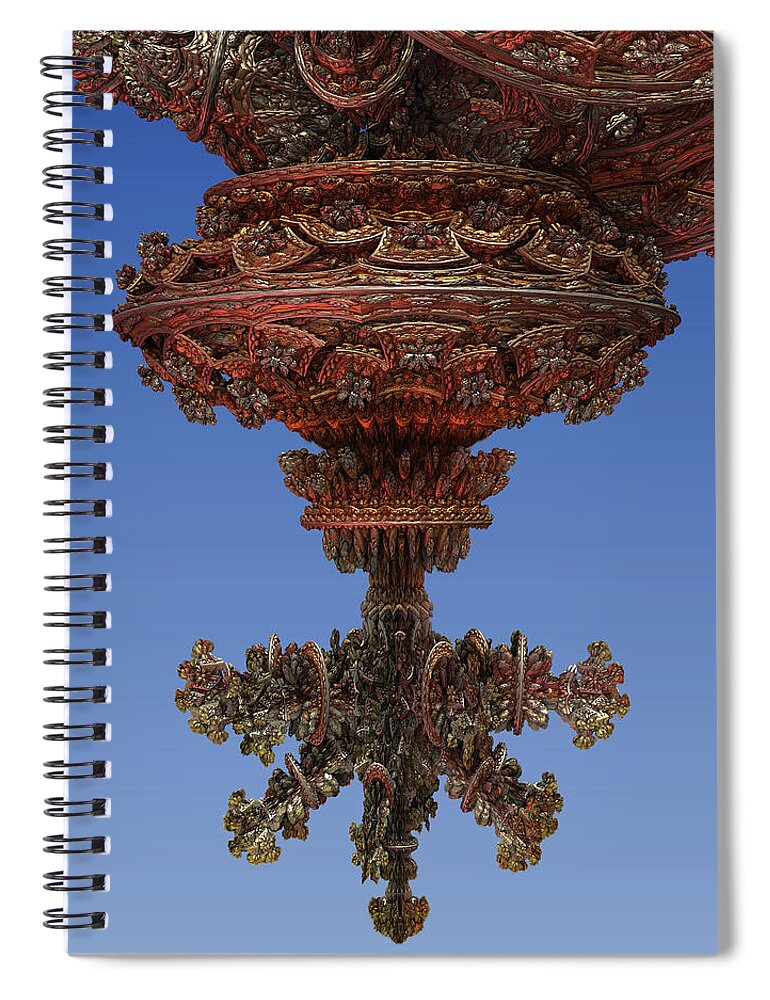 Lamp Spiral Notebook featuring the digital art The Lamp by Bernie Sirelson