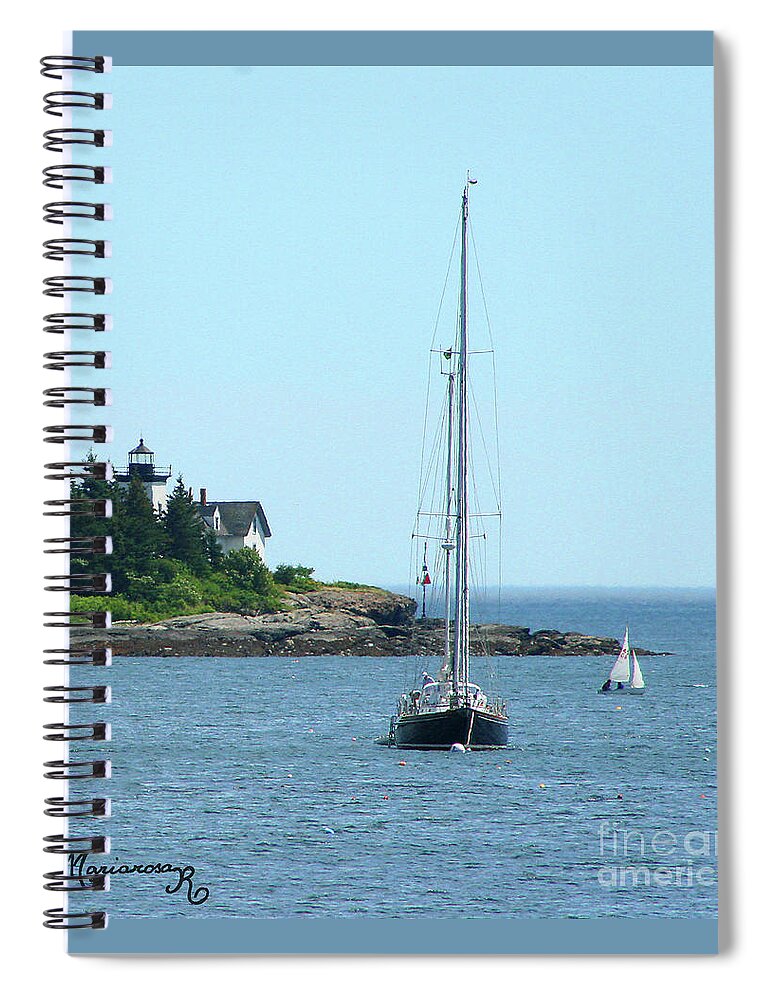 Coastline Spiral Notebook featuring the photograph The Little Sailboat That Could by Mariarosa Rockefeller