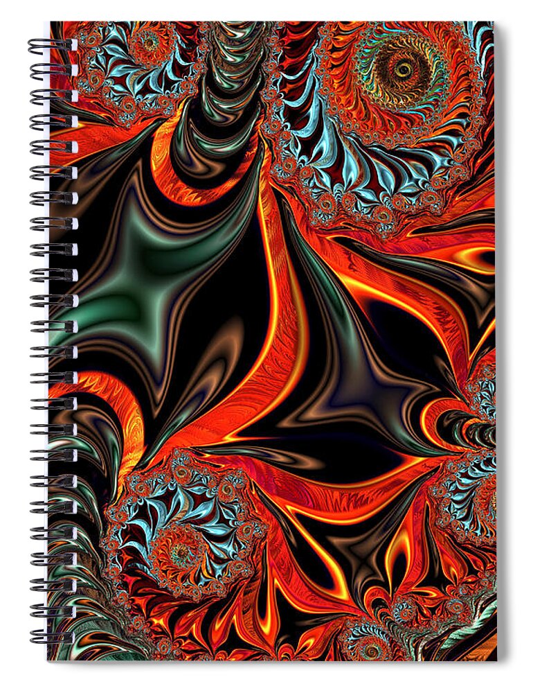 Art Spiral Notebook featuring the digital art The Man Higher Up by Jeff Iverson