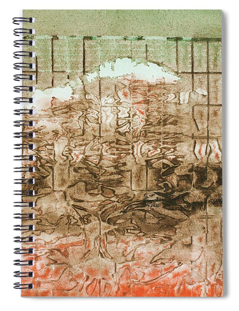 Hans Saele Spiral Notebook featuring the painting The Moose by Hans Egil Saele