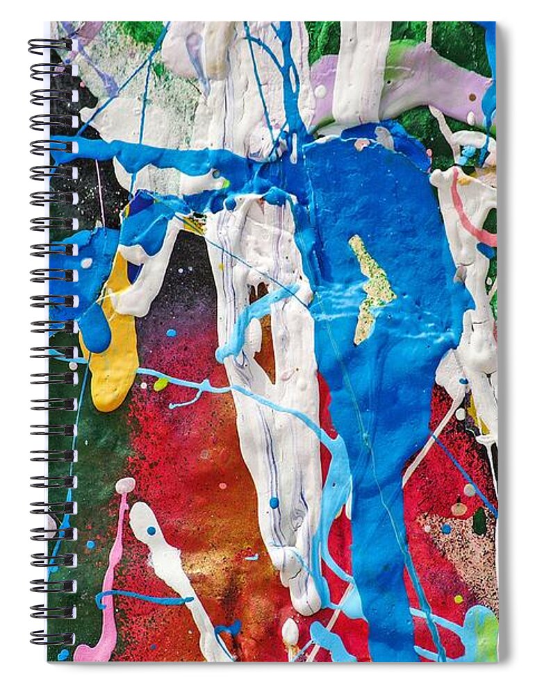 Pollock Spiral Notebook featuring the painting The New Jackson Pollock by Don Northup