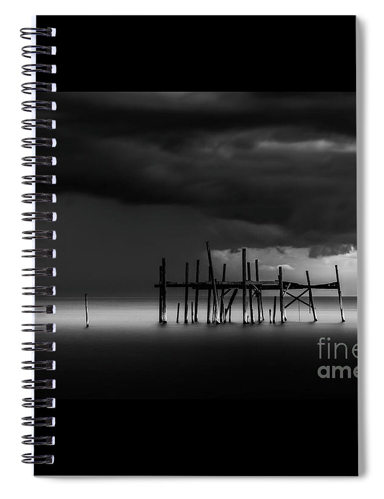 Pier Spiral Notebook featuring the photograph The Outer Rim by Marvin Spates