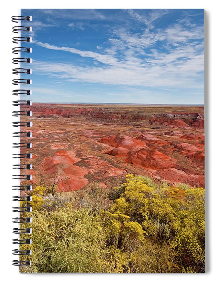 Arid Climate Spiral Notebook featuring the photograph The Painted Desert from Tiponi Point by Jeff Goulden
