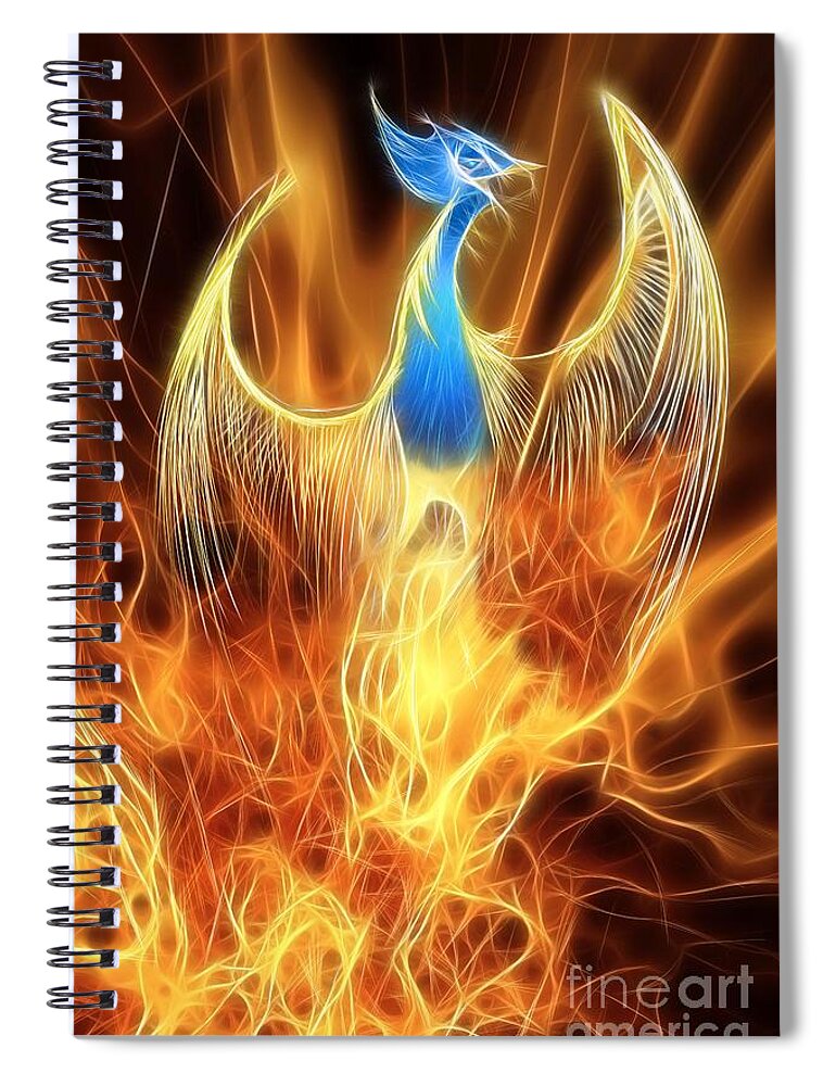 The Phoenix Rises From The Ashes Spiral Notebook For Sale By John Edwards