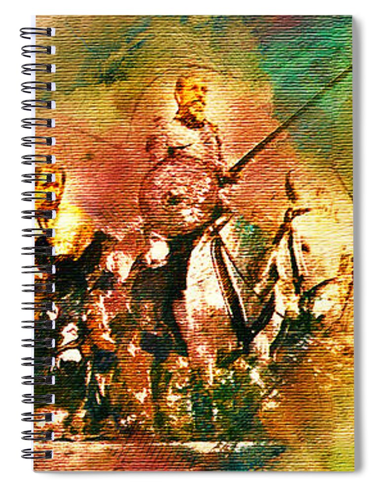 Quijote Spiral Notebook featuring the painting The Quijote Dream by Carlos Paredes Grogan