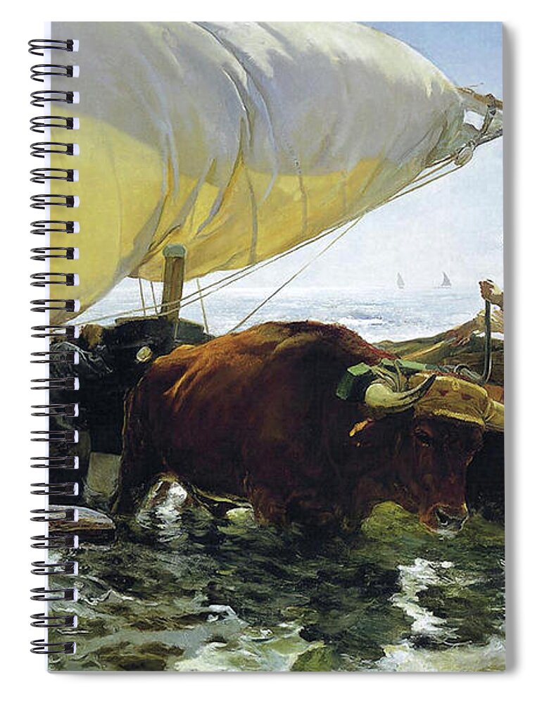 Return From Fishing Of 1905 Spiral Notebook featuring the painting The Return from Fishing of 1905 by Juaquin Sorolla