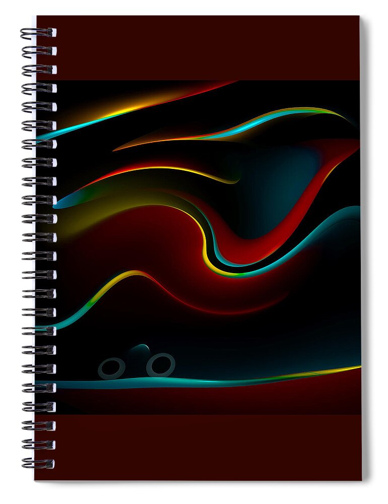 Ride Spiral Notebook featuring the digital art The Ride by Danielle R T Haney