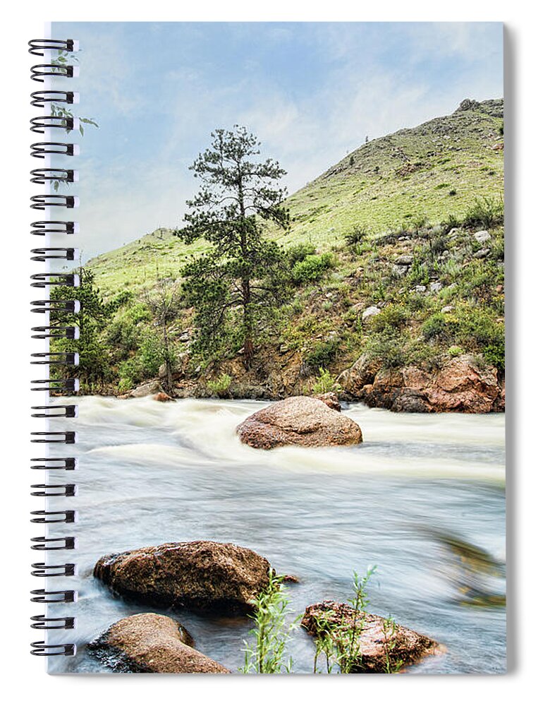 River Spiral Notebook featuring the photograph The River Flows by Jennifer Grossnickle