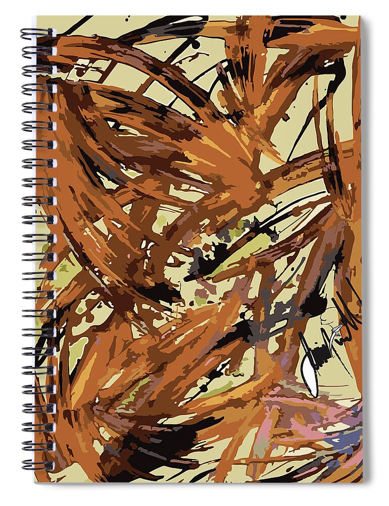  Spiral Notebook featuring the digital art The Road by Jimmy Williams