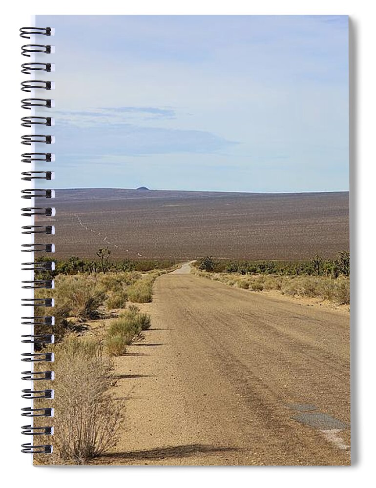 Mojave National Preserve Spiral Notebook featuring the photograph The Road Less Traveled by Maria Jansson