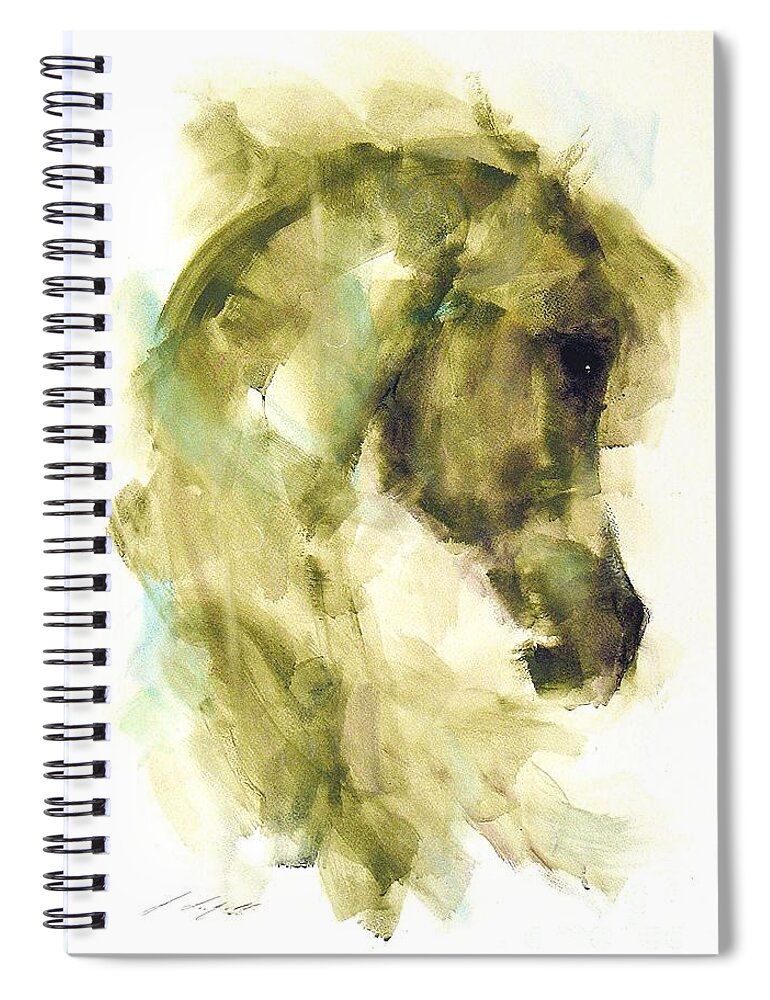 Horses Spiral Notebook featuring the painting The Sage by Janette Lockett