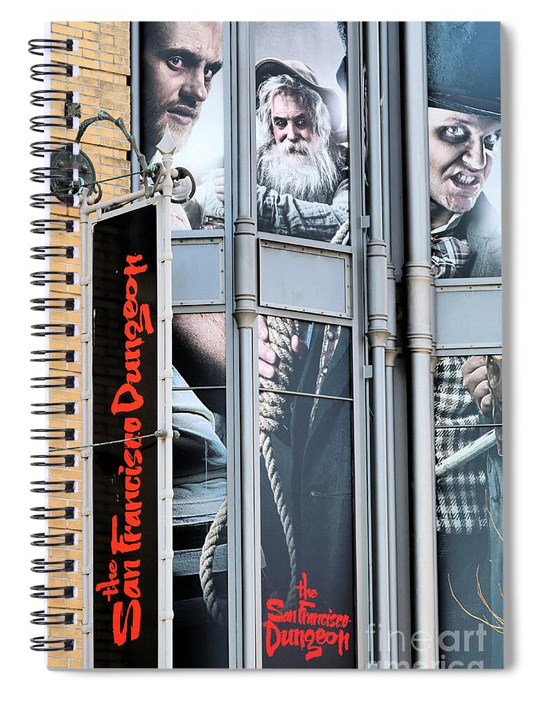Dungeon Spiral Notebook featuring the photograph the San Francisco Dungeon by Diann Fisher