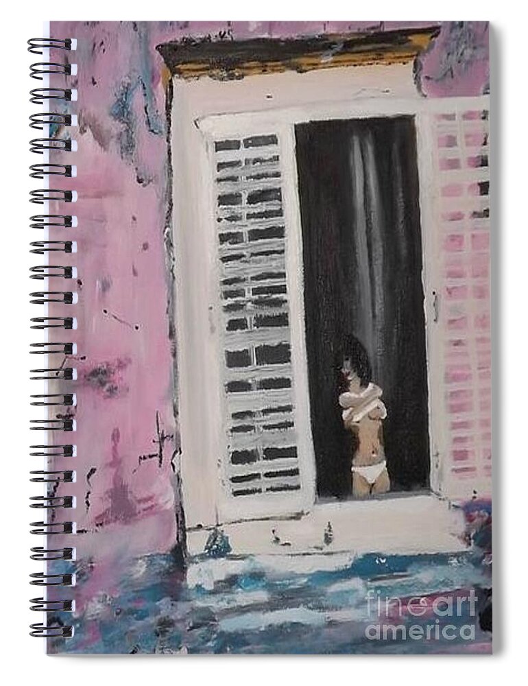 Architectural Painting Spiral Notebook featuring the painting The Seductress by Denise Morgan