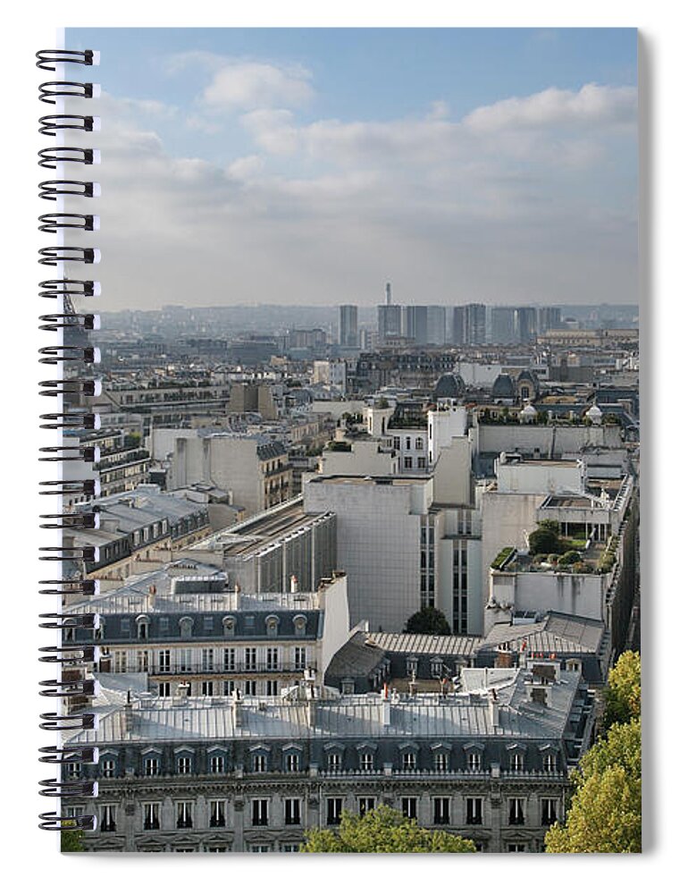 Built Structure Spiral Notebook featuring the photograph The Skyline That Is Located In Paris by S. Greg Panosian