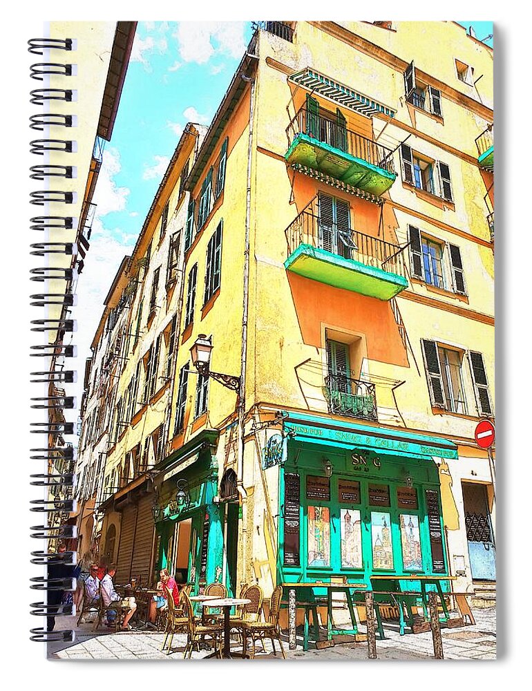 City Spiral Notebook featuring the digital art The Snug by Andrea Whitaker
