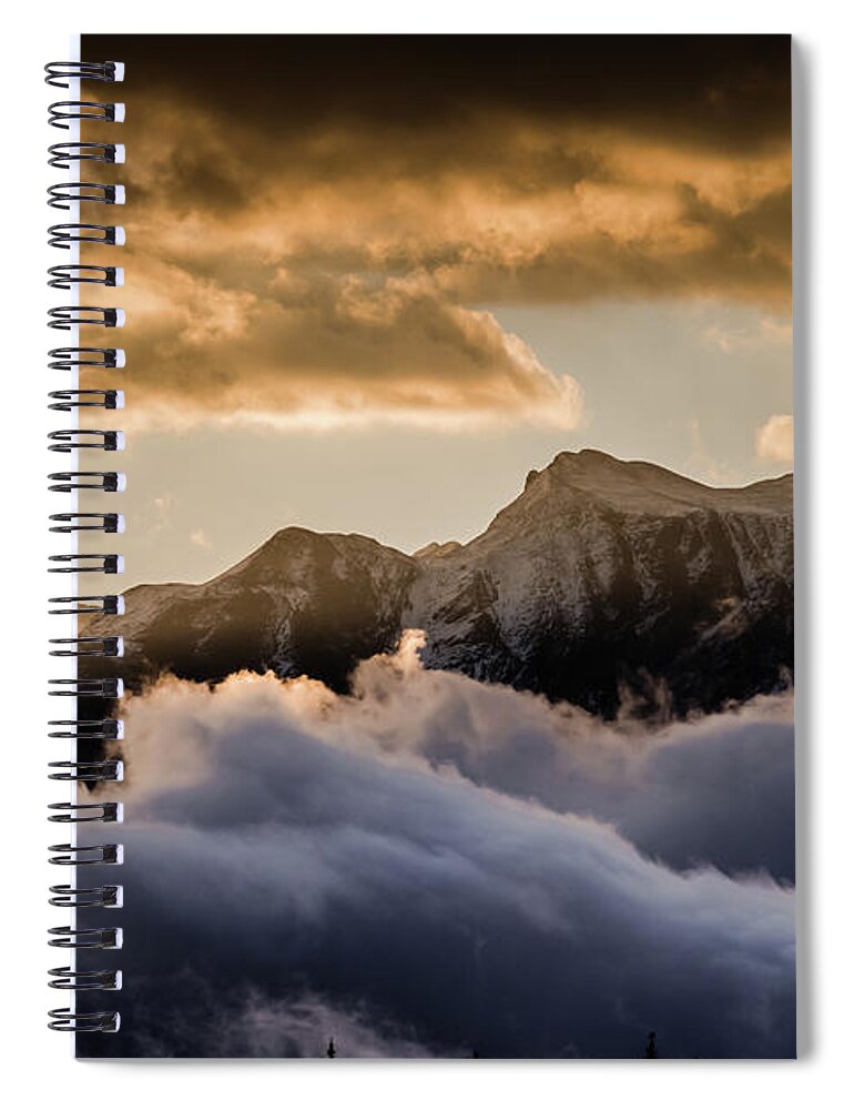 Clouds Spiral Notebook featuring the photograph The Sun is Almost Here by Dennis Dempsie
