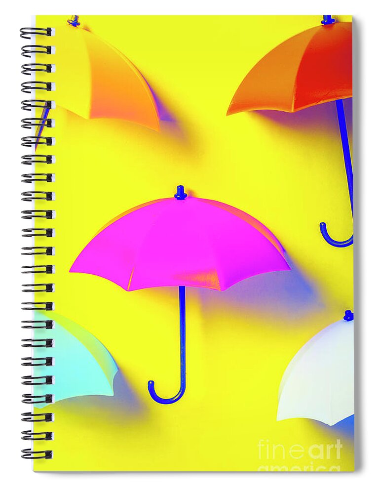 Pop Art Spiral Notebook featuring the photograph The sun shower scene by Jorgo Photography