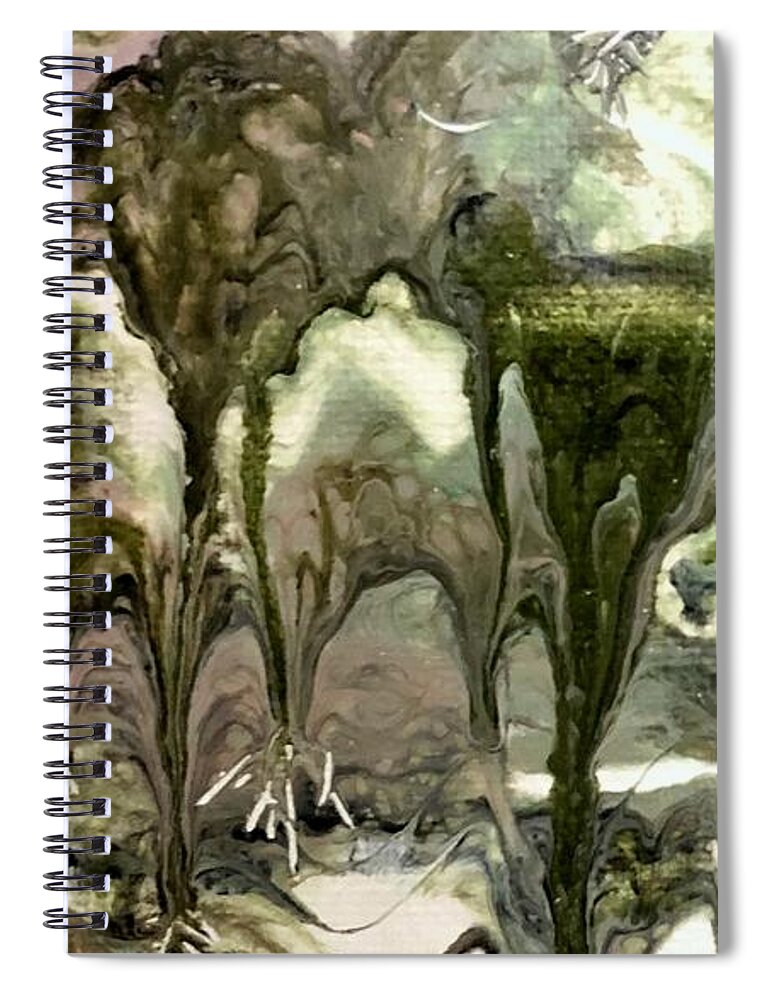 Swamp Spiral Notebook featuring the painting The Swamp II by Lessandra Grimley