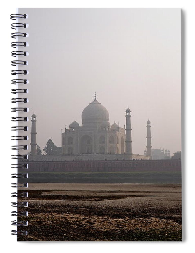 Arch Spiral Notebook featuring the photograph The Taj From Across The Yamuna by Saumil Shah - Flickr.com/saumil