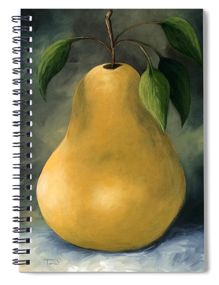 Pear Spiral Notebook featuring the painting The Treasured Pear by Torrie Smiley