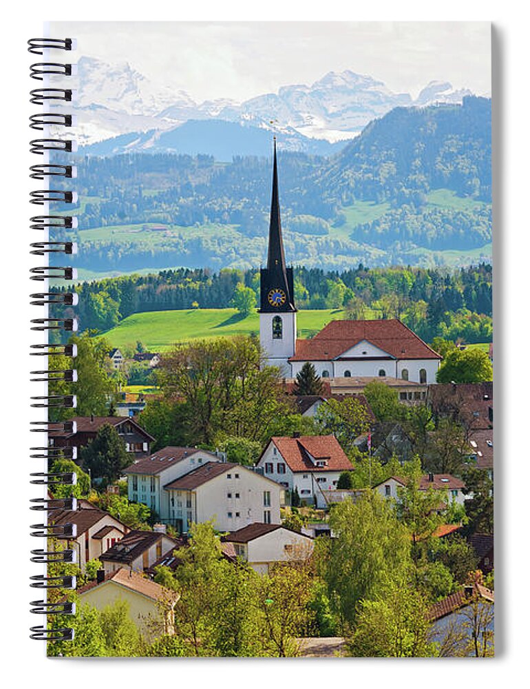 Tranquility Spiral Notebook featuring the photograph The Village Of Gossau by Picture By Tambako The Jaguar