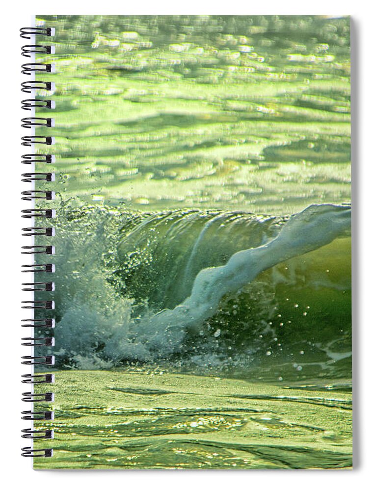 Waves Spiral Notebook featuring the photograph The Waves of Glass by Jolynn Reed