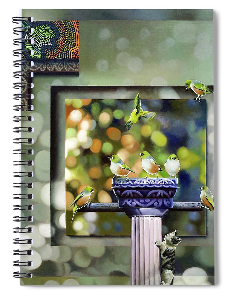 Apparel Spiral Notebook featuring the painting The Whistle Blower by Ian Anderson