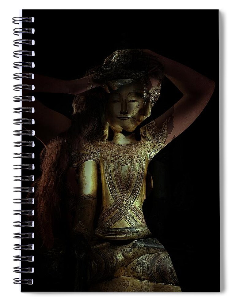 The Woman Beneath Spiral Notebook featuring the photograph The Woman Beneath by Marianna Mills