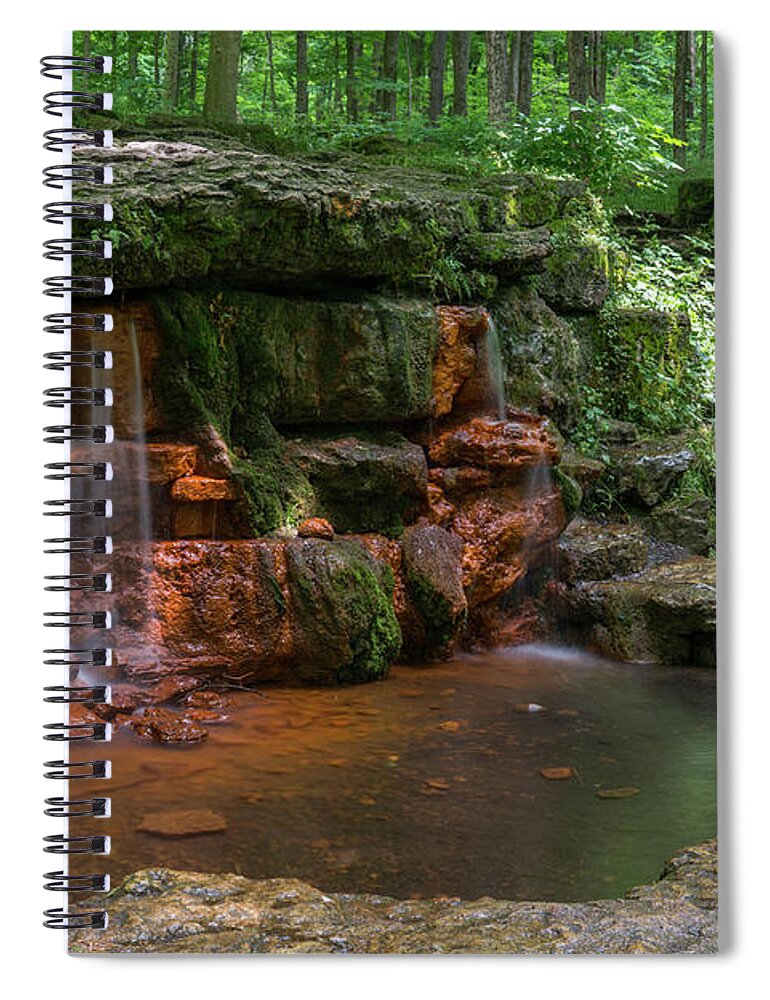 Yellow Springs Spiral Notebook featuring the photograph The Yellow Spring by Arthur Oleary