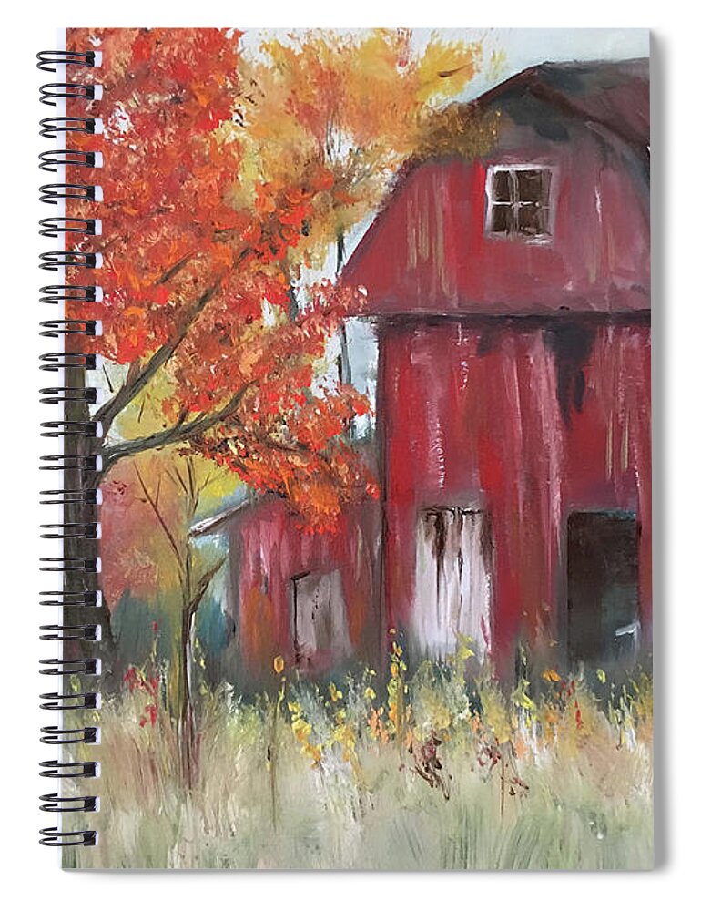 Barn Spiral Notebook featuring the photograph The Abandoned Barn by Roxy Rich