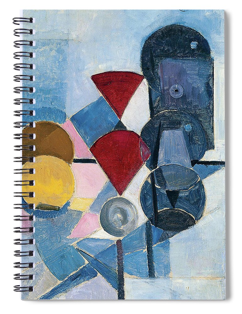 Canvas Spiral Notebook featuring the painting Theo van Doesburg -Utrecht, 1883-Davos, 1931-. Compositie II -Still Life- -1916-. Oil on canvas. ... by Theo van Doesburg -1883-1931-