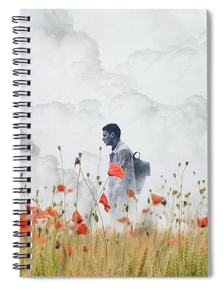 Time Traveler Spiral Notebook featuring the photograph The Time Traveler by Andrea Kollo