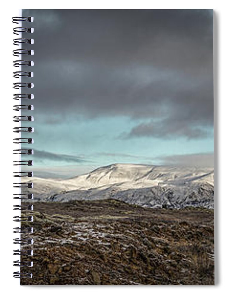 Mountain Spiral Notebook featuring the photograph Thingvellir National Park, Iceland by Nigel R Bell