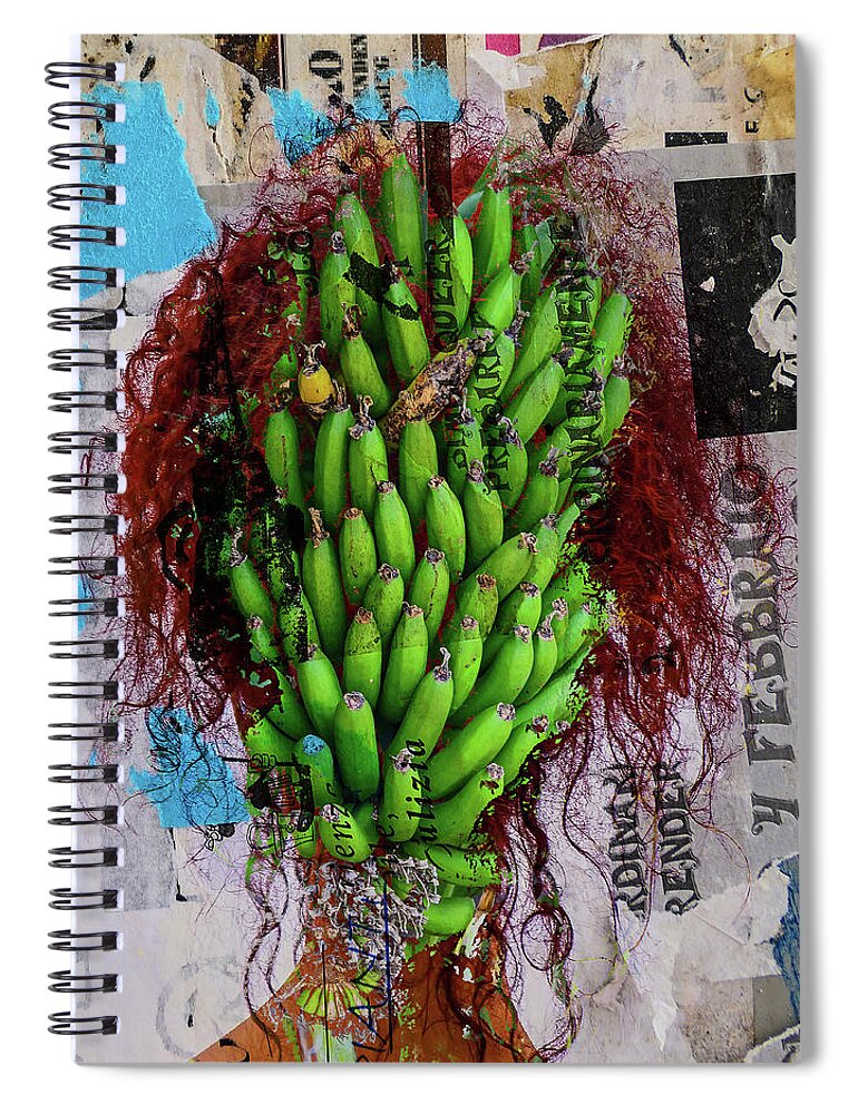 Woman Spiral Notebook featuring the digital art Thinking of bananas by Gabi Hampe