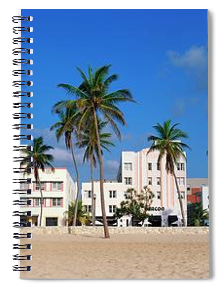 Scenics Spiral Notebook featuring the photograph This Is The Art Deco District Of South by Visionsofamerica/joe Sohm