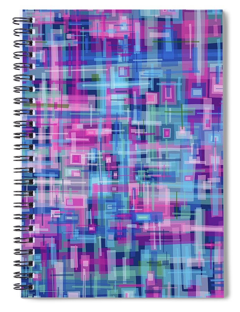 Nonobjective Spiral Notebook featuring the digital art Thought Patterns #4 by James Fryer