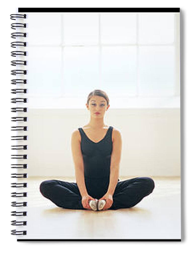 Ballet Dancer Spiral Notebook featuring the photograph Three Different Postures Performed By A by George Doyle