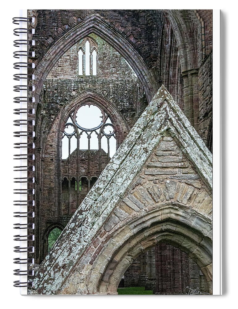 Arches Spiral Notebook featuring the photograph Through the Arches in Tintern Abbey by Peggy Dietz