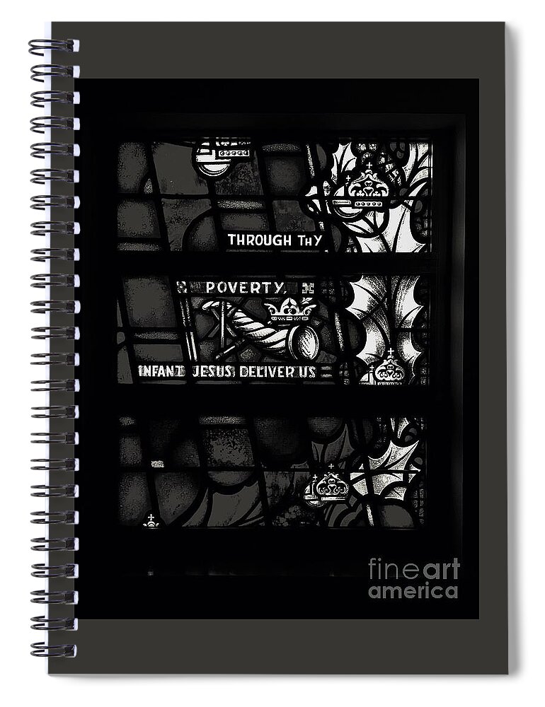 Religious Spiral Notebook featuring the photograph Through Thy Poverty, Jesus, Deliver Us by Frank J Casella