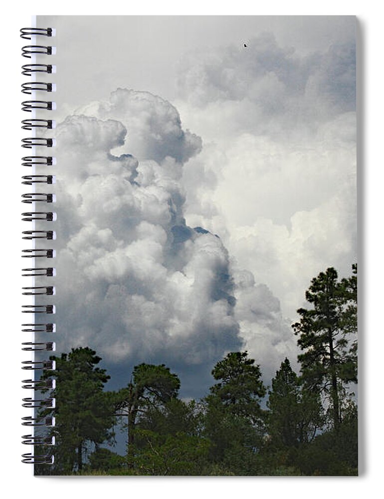 Thunder Storm On The Rim Spiral Notebook featuring the digital art Thunder Storm On The Rim by Tom Janca