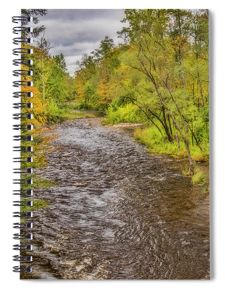 Autumn Spiral Notebook featuring the photograph Thundering Brook by Cathy Kovarik
