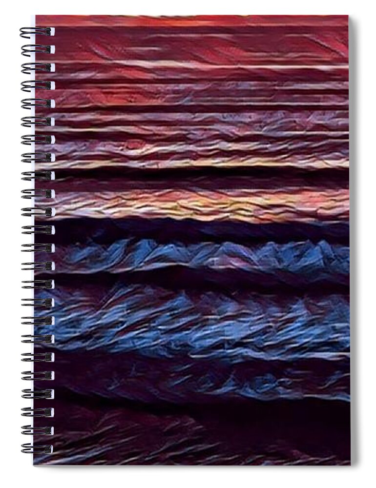 Oceans Spiral Notebook featuring the painting Tidal Life by Denise Railey