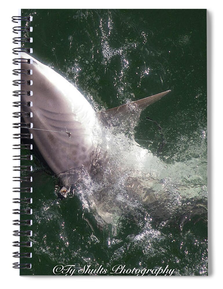 Tiger Shark Spiral Notebook featuring the photograph Tiger Shark by Ty Shults