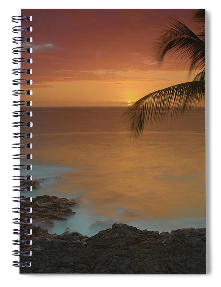 Hawaii Spiral Notebook featuring the photograph Tiki sunset by Ivan Franklin