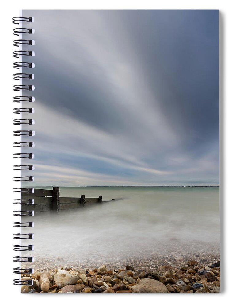 Tranquility Spiral Notebook featuring the photograph Time And Tide Waits For No Man by S0ulsurfing - Jason Swain