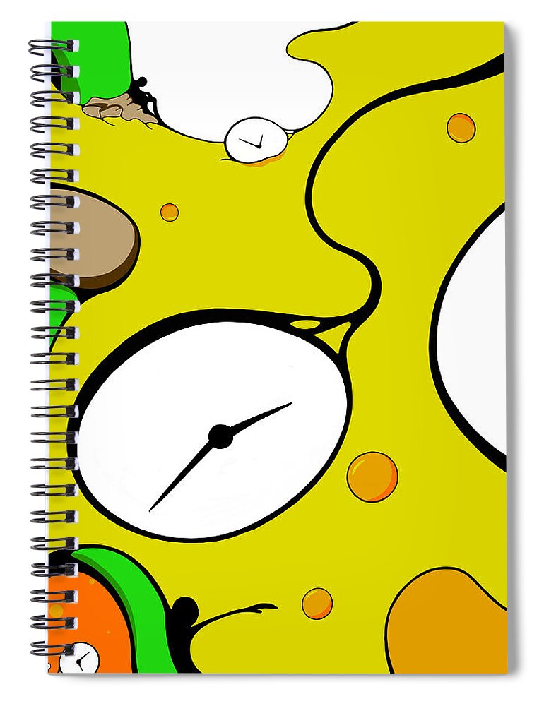 Clocks Spiral Notebook featuring the drawing Time Lapse by Craig Tilley