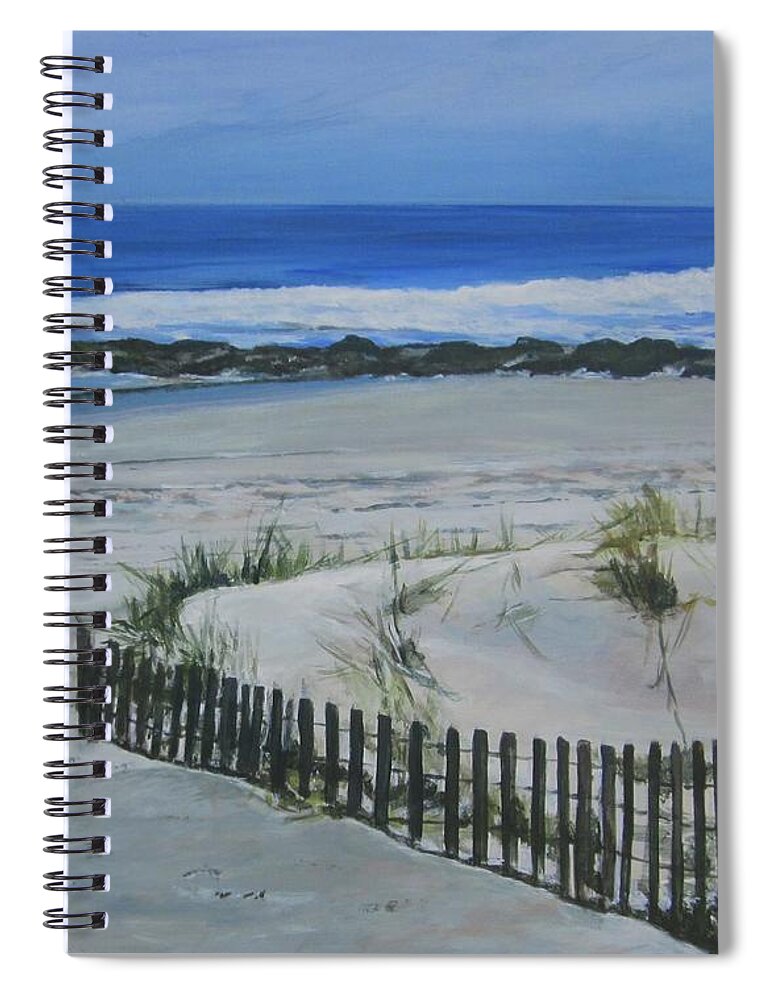 Acrylic Spiral Notebook featuring the painting Time Stands Still by Paula Pagliughi