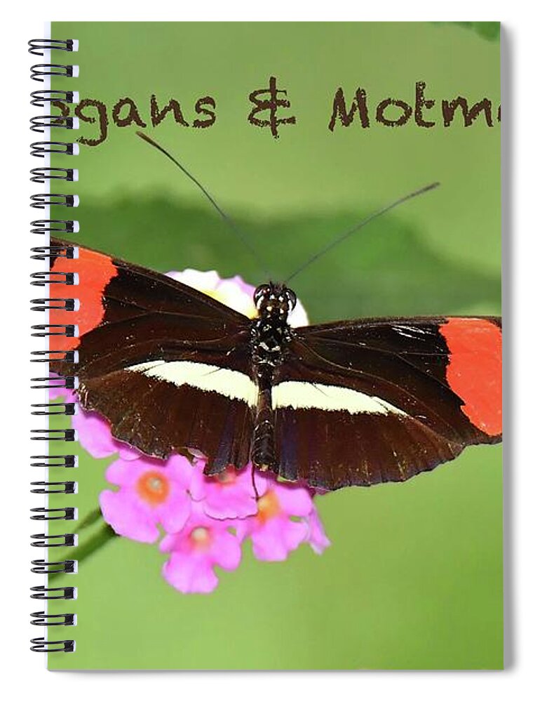 Title Slide With Butterfly. Spiral Notebook featuring the photograph Title Slide by Alan Lenk